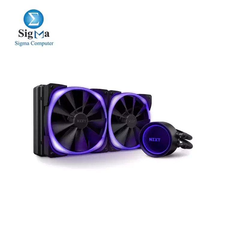 مبرد مائي NZXT Kraken X63 RGB مقاس 280mm مع تصميم مرآة انفينيتي دوارة للمضخة RL-KRX63-R1