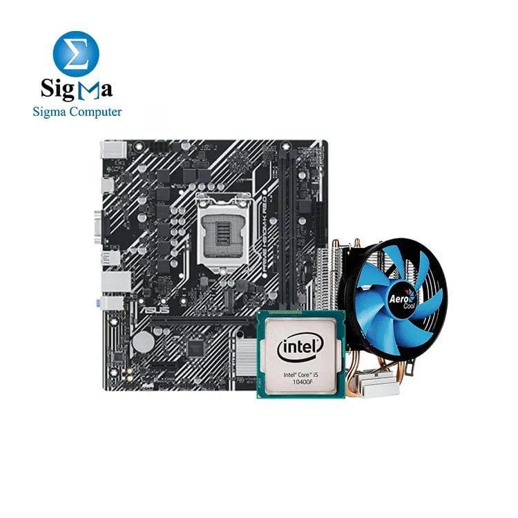 Bundle: ASUS PRIME H510M-K R2.0 Motherboard + Intel Core i5-10400F (Tray) + Aerocool Verkho 2 CPU