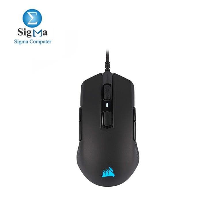 كورسير M55 RGB Pro ماوس جيمنج سلكي متعدد المسكات لليدين - 12,400 DPI - 8 أزرار - أسود