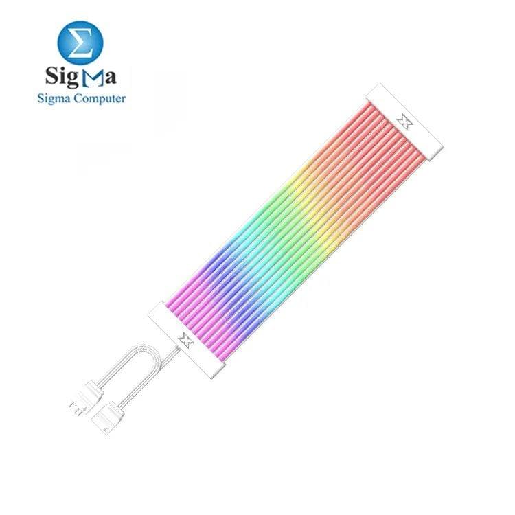 غطاء كابل XIGMATEK iCover II ARGB LED للوحة الأم 24P، يشمل وحدة تحكم صغيرة