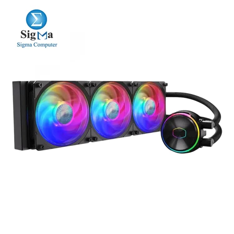 كولر ماستر MasterLiquid PL360 FLUX ARGB مبرد مائي 360mm، 3 مراوح 120mm ARGB، رادياتير ألومنيوم، يدعم Intel و AMD