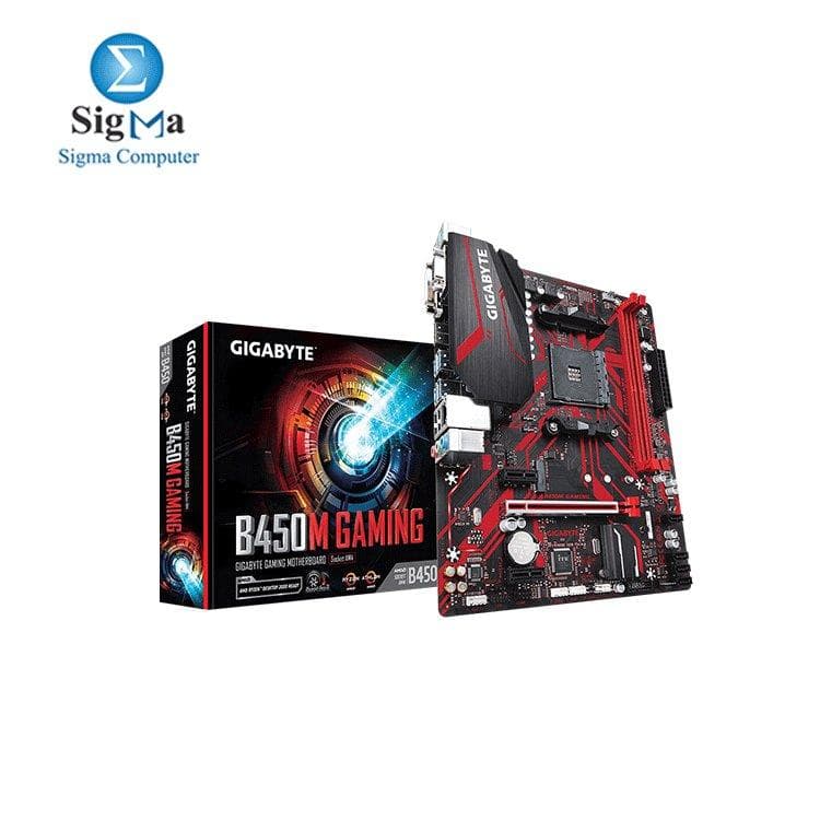 لوحة أم جيجابايت AMD B450M GAMING للجيمنج