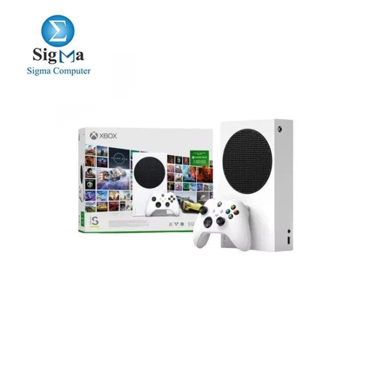 جهاز مايكروسوفت Xbox Series S رقمي، 512GB، مع يد تحكم لاسلكية و 3 أشهر اشتراك Game Pass Ultimate، أبيض