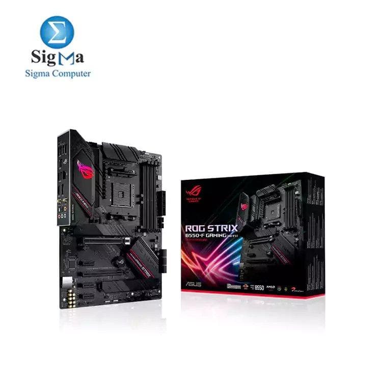 لوحة أم جيمنج اسوس ROG Strix B550-F (WiFi 6) اي ام دي AM4 Zen 3 Ryzen 5000 والجيل الثالث Ryzen ATX (PCIe 4.0, 2.5Gb LAN, BIOS Flashback, HDMI 2.1, Addressable Gen 2 RGB Header and Aura Sync)