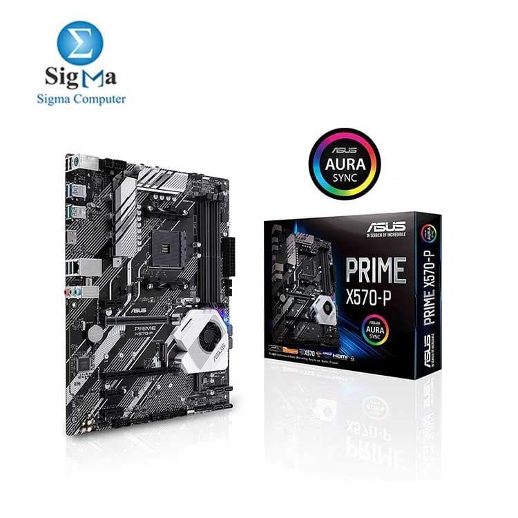 لوحة أم اسوس Prime X570-P Ryzen 3 AM4 مع PCIe Gen4, Dual M.2 HDMI, SATA 6GB/s USB 3.2 Gen 2 ATX