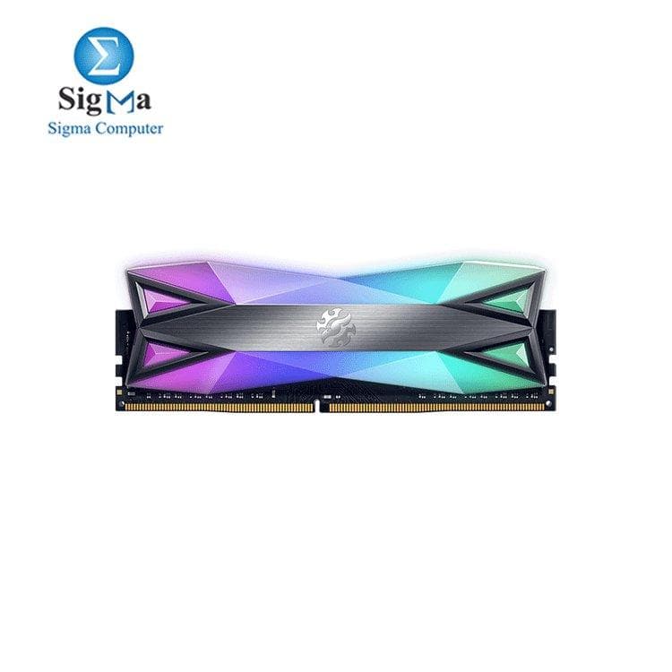 رامات XPG SPECTRIX D60G سعة 16GB (2x8) DDR4 بتردد 3000Mhz بإضاءة RGB و CL16
