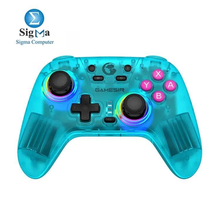 GameSir Nova HD Rumble (T4N) Multi-platform support tri-mode connectivity (Bluetooth, 2.4GHz, wired) Hall Effect sticks, hair triggers, dual vibration motors, motion control, 2 programmable back buttons, turbo function, and tactile backlit