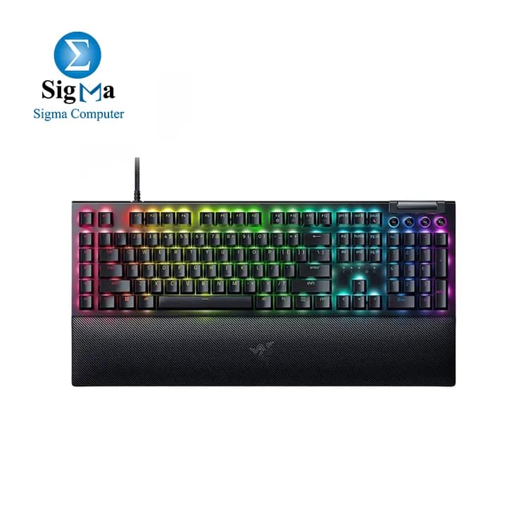كيبورد ريزر BlackWidow V4 - سويتش أخضر - تخطيط US - RZ03-04690100-R3M1