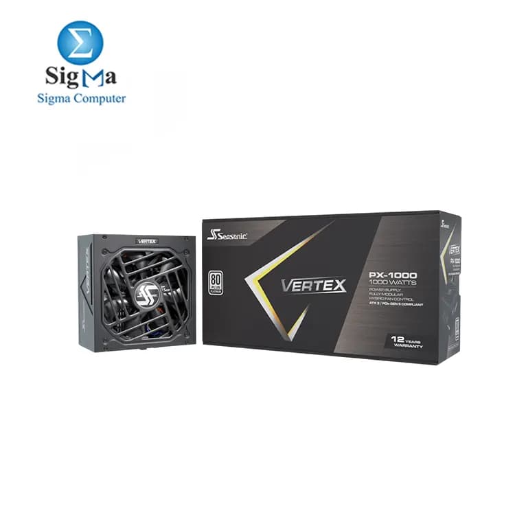 SEASONIC Vertex PX-1000 1000W Atx 3.1 80 Plus Platinum Fully Modular Hybrid Fan