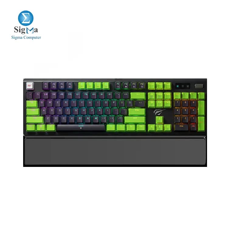 HAVIT KB926L Wired Black & Green (Jiuzi Blue Switch) RGB Backlit Mechanical Gaming Keyboard