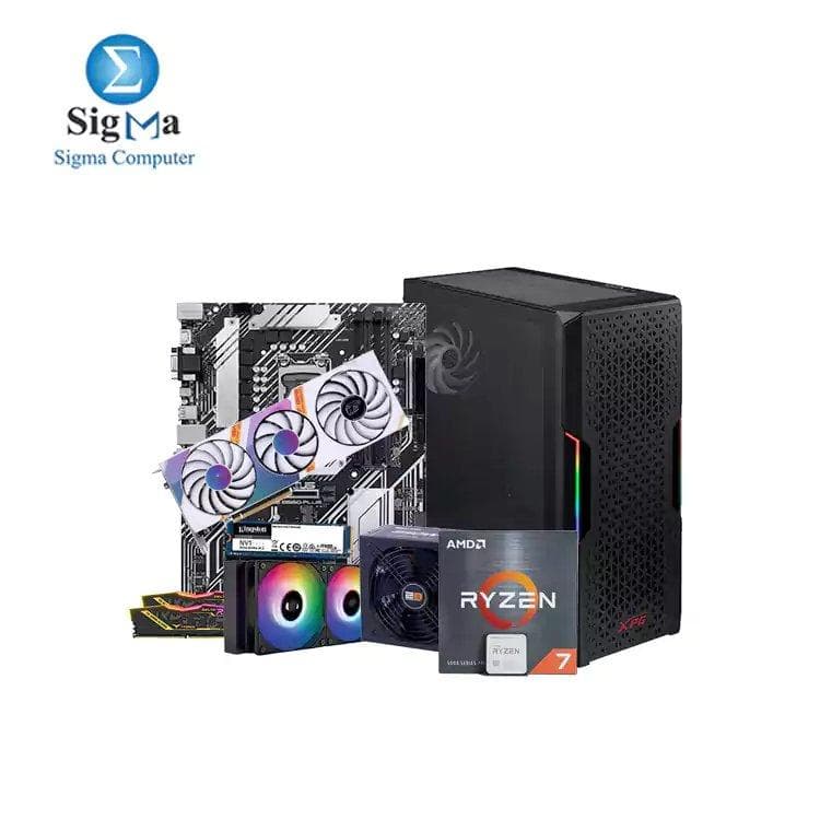 AMD Ryzen 7 5800X MSI B450 TOMAHAWK MAX RTX 3070 Ti Kingston NV1 500G M.2 2B FA021 Ecstasy Cooling 360X 2B PW005 Ecstasy Power Supply 850W XPG STARKER ARGB- Mid-Tower