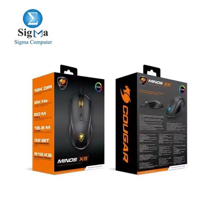 ماوس جيمنج COUGAR Minos X5 - أسود