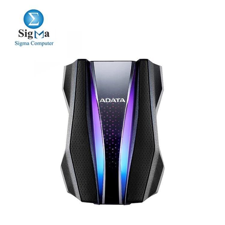 هارد خارجي ADATA HD770G سعة 1TB RGB USB 3.2 مقاوم للماء والسقوط والأتربة IP68 لون أسود