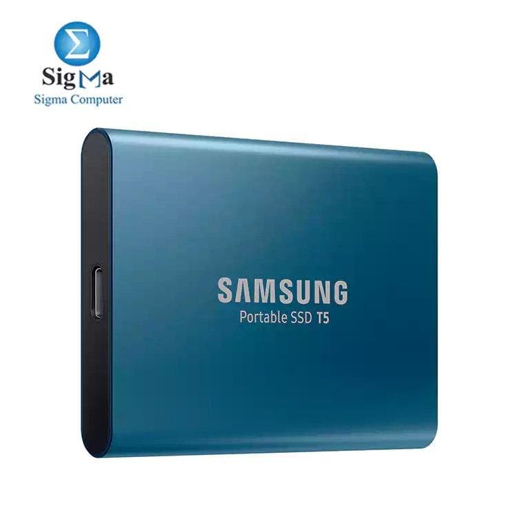 هارد خارجي سامسونج SSD T5 سعة 500GB USB 3.1 (أزرق)