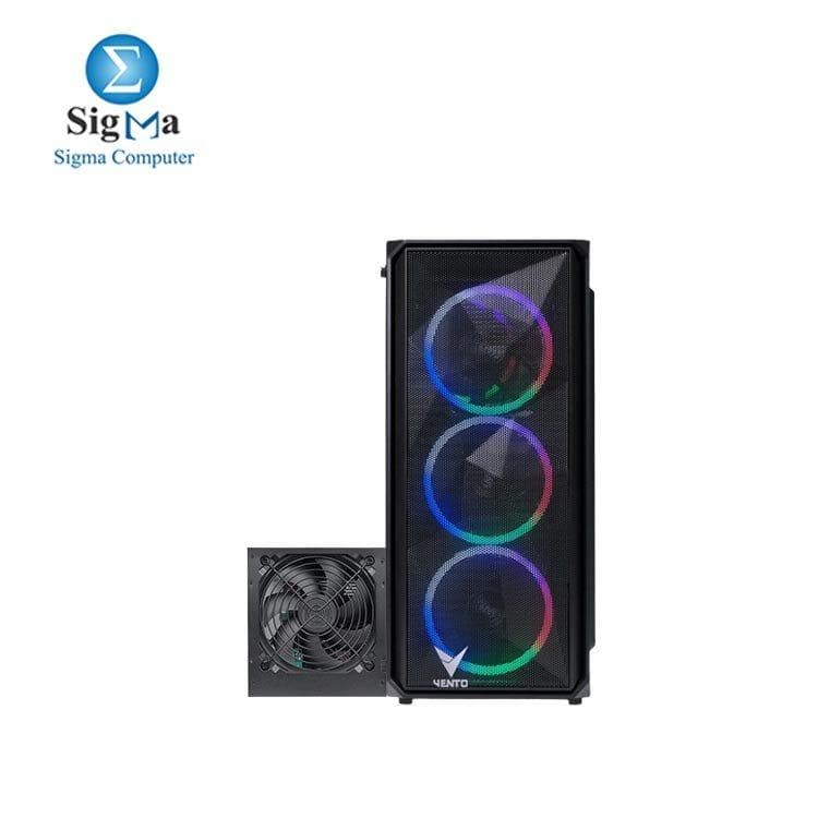 كيسة كمبيوتر VENTO FSP MESH VG10F بـ 3 مراوح مع باور سبلاي Thermaltake Litepower LTP-0650P-2 650W