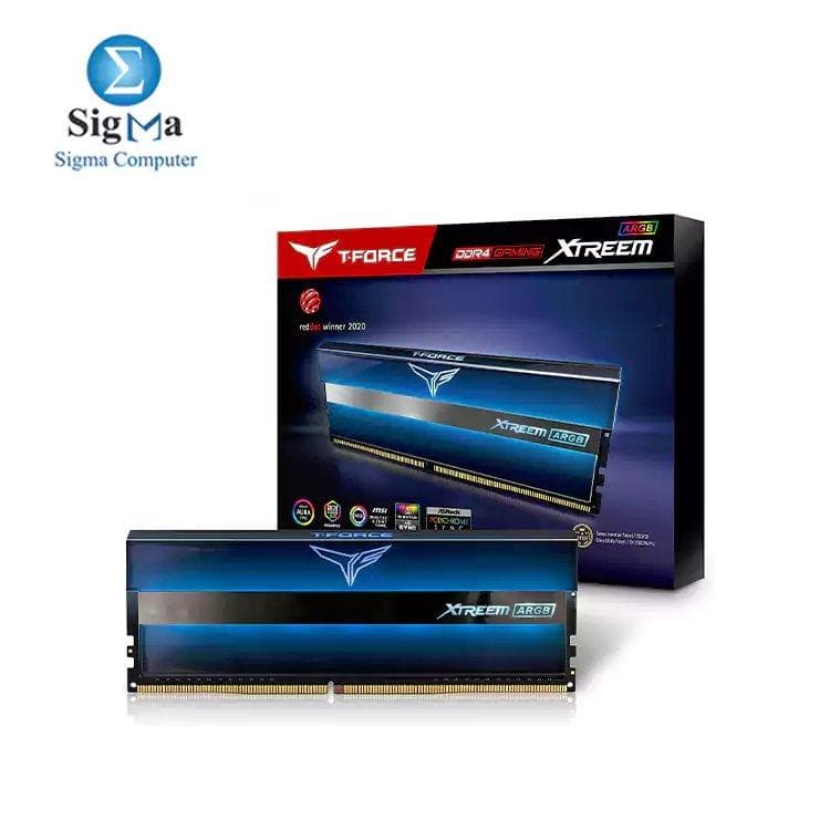 رامات ديسكتوب TEAM XTREEM 64GB (2x32GB) 3600mhz ARGB DDR4 - أسود