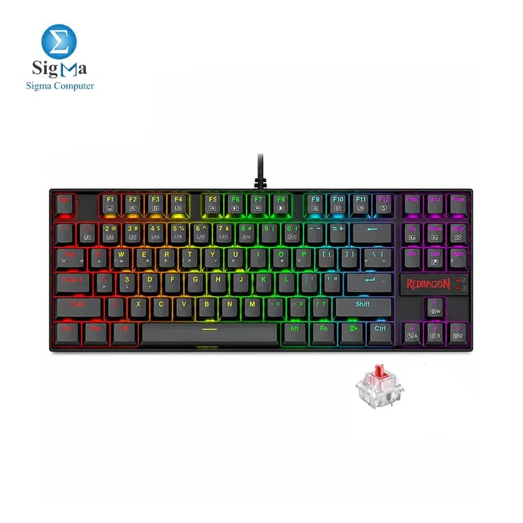 كيبورد جيمنج ميكانيكال ريدراجون K552P RGB - سويتش أحمر