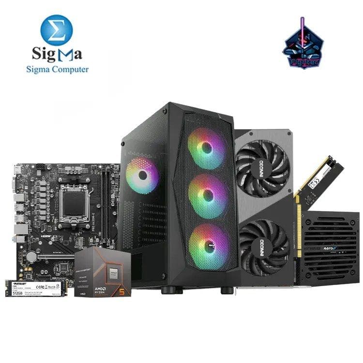 Fighter R5 8400f 4060 8GB -335- MSI PRO A620M-E - AMD Ryzen 5 8400F - Inno3D RTX4060 8GB - Lexar 1x16 5600Mhz - Patriot P300 512GB - Aerocool FALCON ARGB And VX PLUS 600w PSU