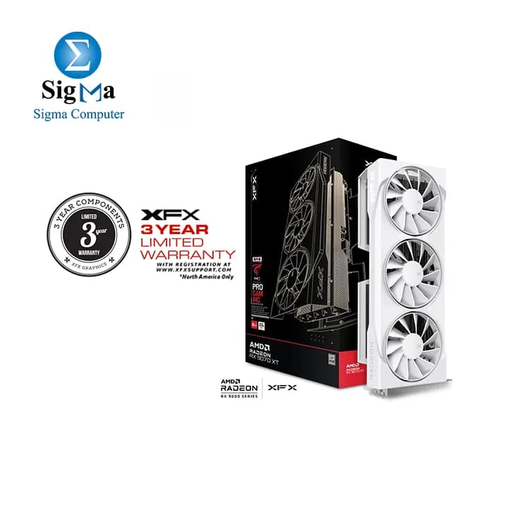 XFX SWFT RX9070XT White 16G DDR6 (TRIPLE FAN)(RX-97TSWF3W9)
