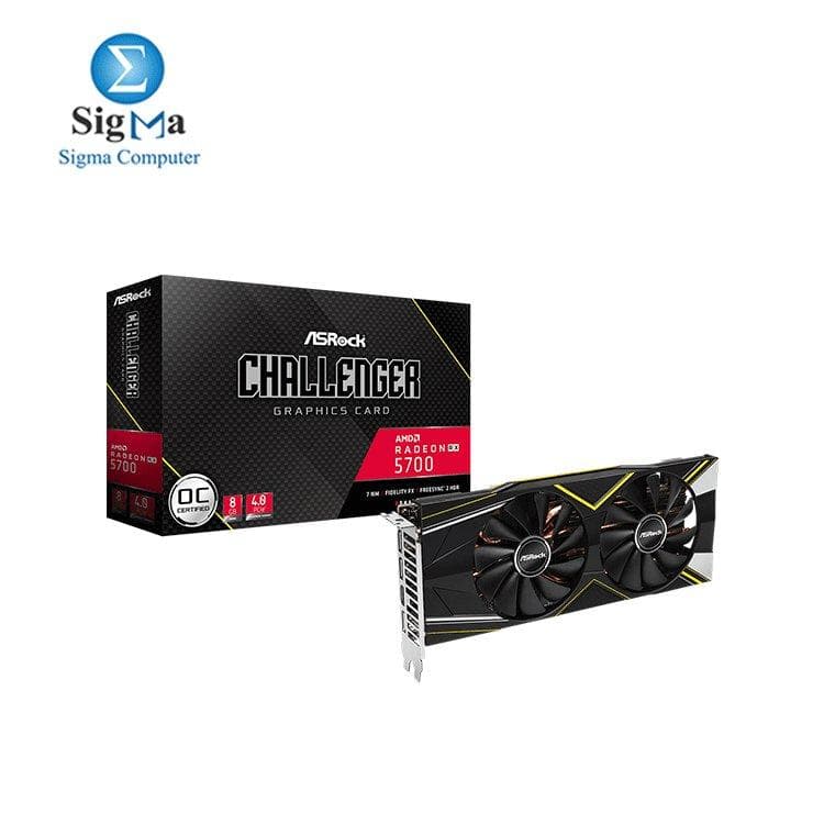 كرت شاشة Asrock Radeon RX 5700 Challenger D 8G OC RX5700 CLD 8GO