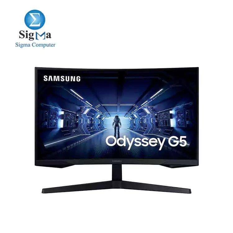 شاشة سامسونج 32 بوصة Odyssey G5 للجيمنج شاشة منحنية QHD, 144Hz, 1ms, FreeSync Premium LC32G55TQWMXZN