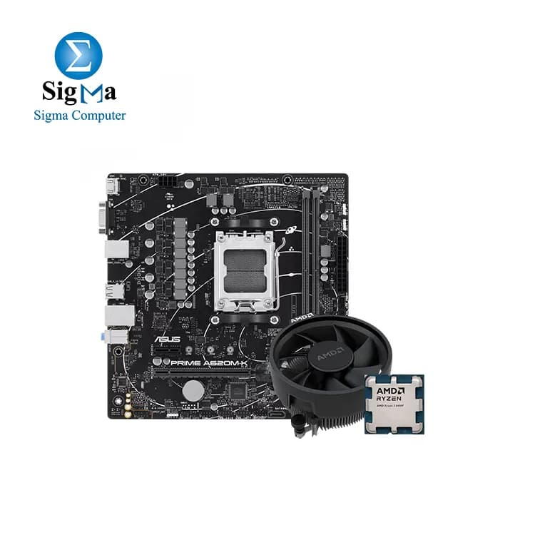 Bundle ASUS PRIME A620M-K + AMD Ryzen 5 8400F Tray with Fan
