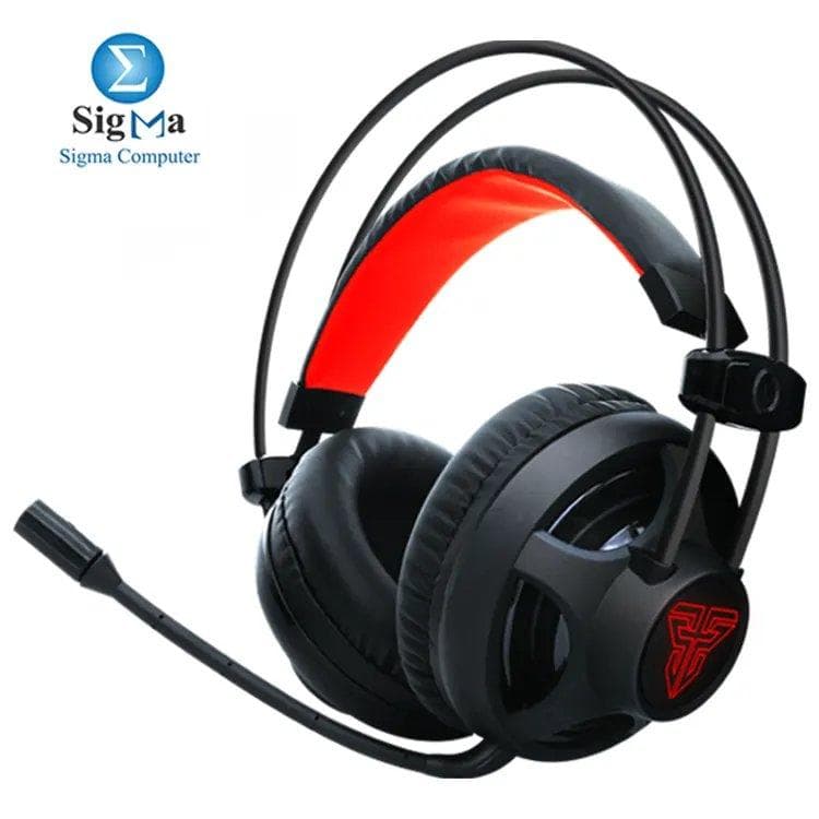 سماعة جيمنج ستيريو فانتيش CHIEF HG13 مع تعريفات 40mm، اضاءة LED حمراء، 3.5mm + USB، ومايكروفون ثابت