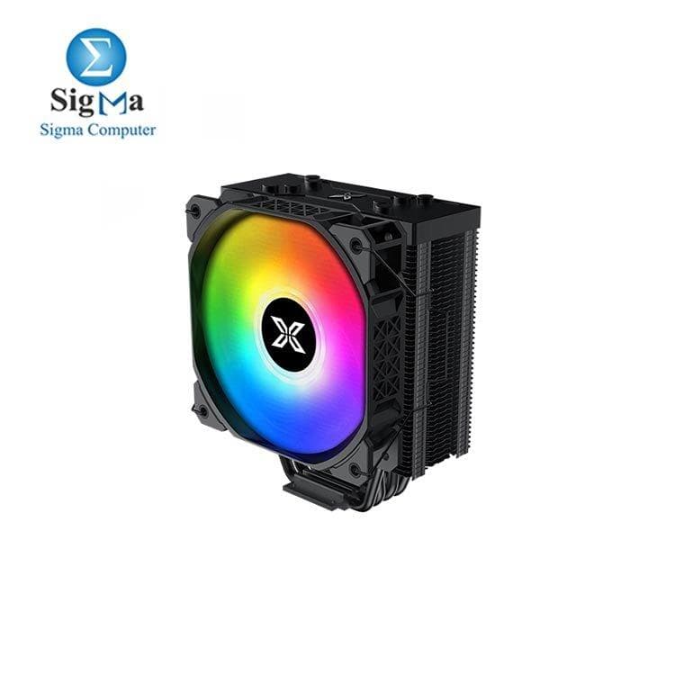 Xigmatek Air-Killer S: 160W TDP, 128x76x160mm, 4 heat pipes, 800-1800 RPM fan (82.2 CFM), ≤25.3 dBA noise, X22C Rainbow LED