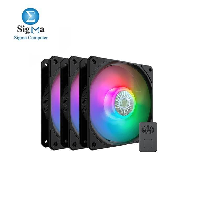 مروحة تبريد COOLER MASTER sickleflow 120 ARGB عدد 3 في 1