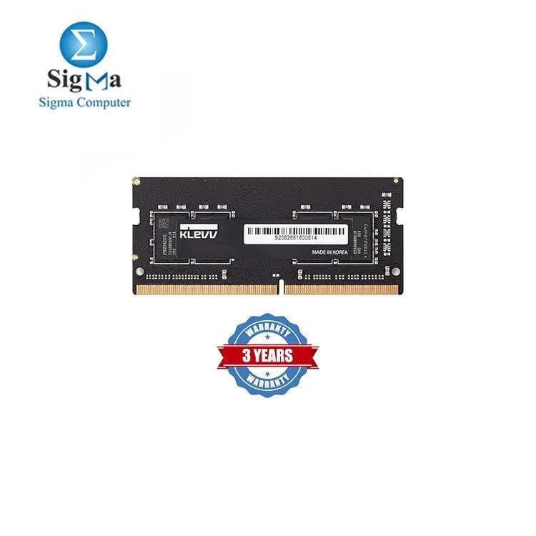 KLEVV DDR4 32GB (1x32GB) 3200MHz CL22 1.2V SODIMM Laptop Ram Memory SK Hynix Chip (KD4BGSA80-32N220A)