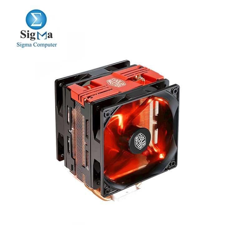 كولر ماستر Hyper 212 LED Turbo مروحتين 120mm PWM - أحمر