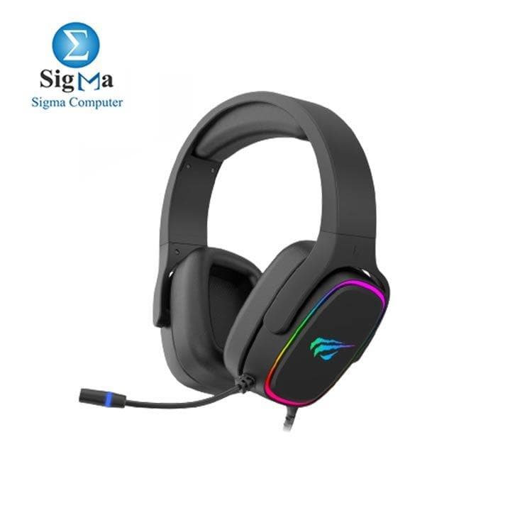 سماعة جيمنج هافيت H2029U، تعريف صوت 50mm 3D محيطي، إضاءة RGB