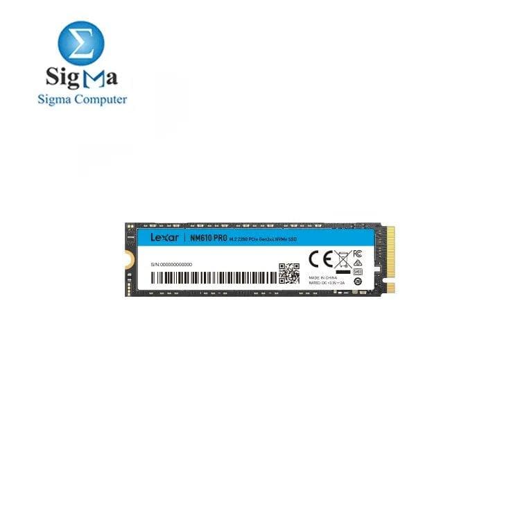 Lexar NM610PRO 1TB SSD, NVME 1.4 PCIe Gen3x4 M.2 2280 Internal SSD, Up to 3300MB/s Read, 2600MB/s Write, 3D NAND Flash Internal Solid State Drive for Laptop, Desktop Computer, PC