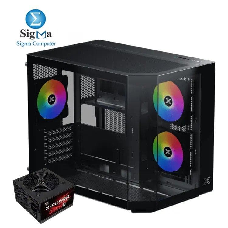 Xigmatek Cubi M ARGB Case + X-Power 600W PSU: Compact steel case with M-ATX/ITX support, 600W 80+ White PSU