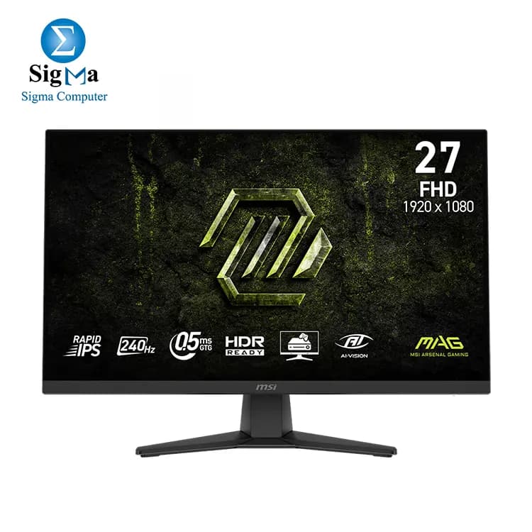 شاشة ام اس اي MAG 272F X24، مقاس 27 بوصة FHD، Rapid IPS، 240Hz، 0.5ms، تدعم HDR