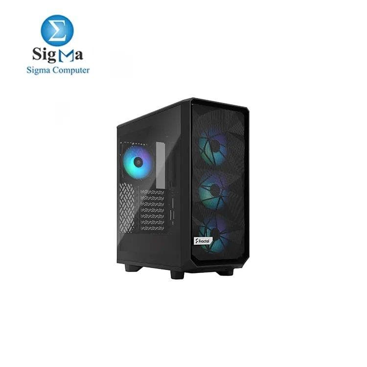 كيسة Fractal Design Meshify 2 Compact Lite RGB زجاج مقسى لون أسود
