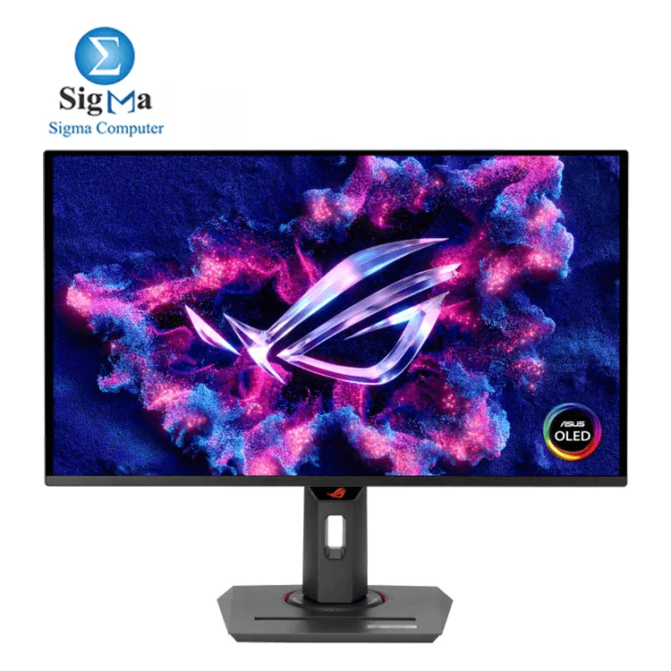 شاشة اسوس ROG Strix OLED XG27UCDMG مقاس 26.5 بوصة 4K QD-OLED بتردد 240Hz وزمن استجابة 0.03ms، تغطية 99% DCI-P3، تدعم HDR400 True Black، منفذ USB-C بقدرة 90W PD، متوافقة مع FreeSync و G-SYNC