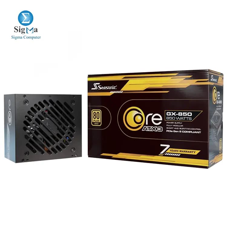 SEASONIC Core GX-850 ATX3 850W Atx 3.1 80 Plus Gold Cybenetics Platinum Fully Modular Hydro Dynamic Bearing Fan