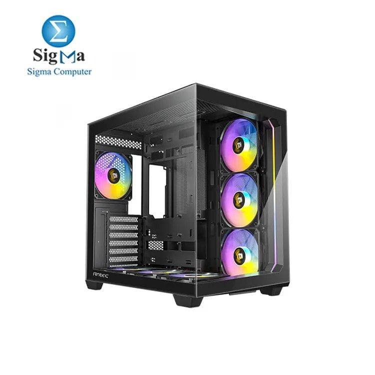 Antec C5 ARGB, 7 x 120mm ARGB PWM Fans Included, Up to 10 Fans Simultaneously, Type-C 3.2 Gen 2 Port, Seamless Tempered Glass Front & Side Panels, 360mm Radiator Support, Mid-Tower ATX PC Case