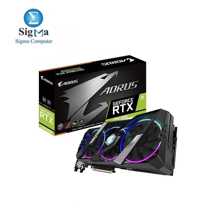 كرت شاشة جيجابايت AORUS GeForce RTX 2080 Super 8GB GDDR6