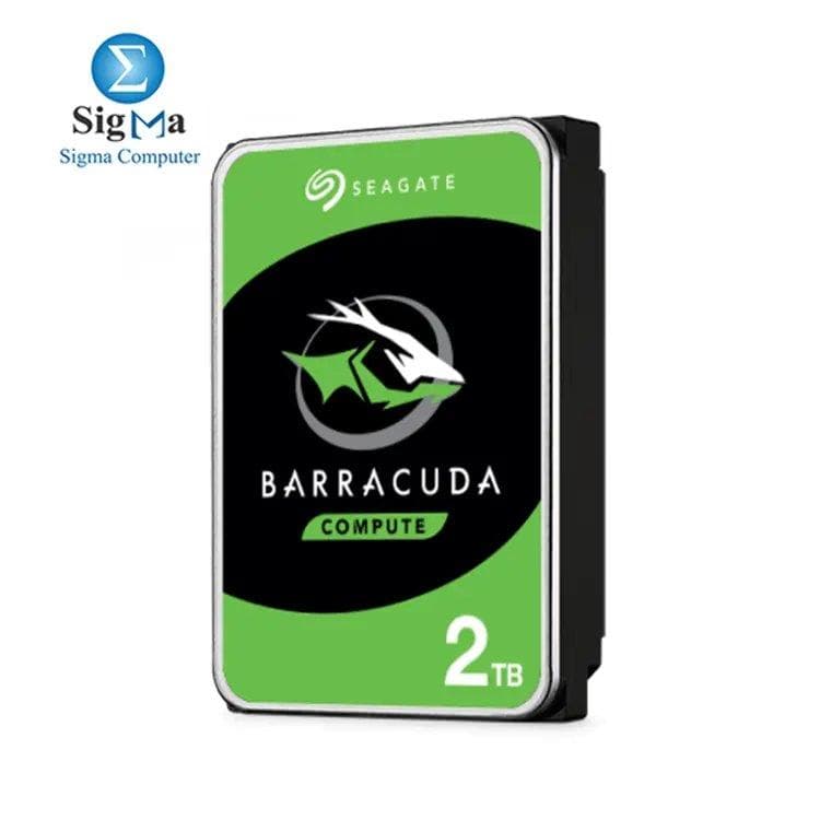 هارد ديسك سيجيت BarraCuda موديل ST2000DM008 - سعة 2TB، 3.5 بوصة، SATA 6Gb/s، كاش 256MB، 7200RPM، سرعة تصل إلى 220MB/s