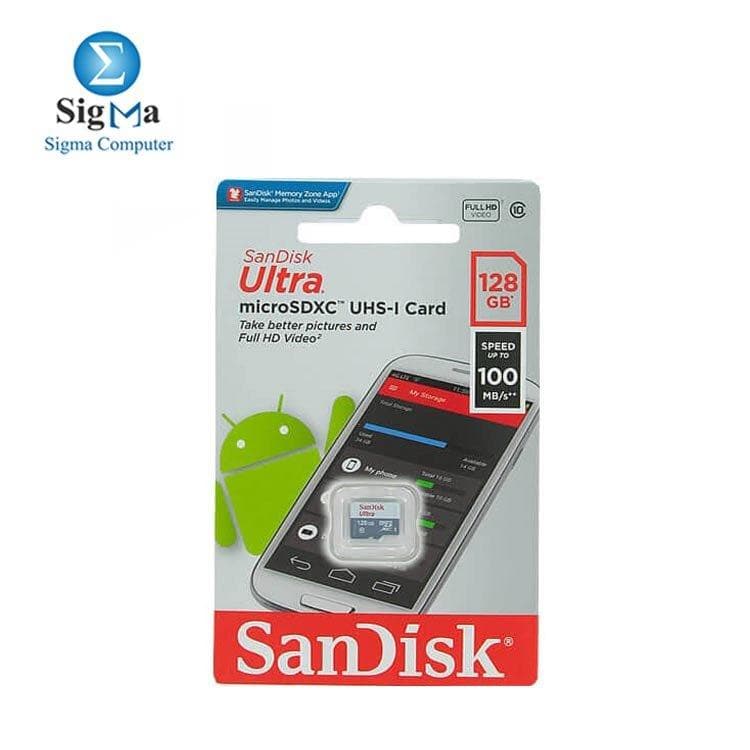 SANDISK MICRO SDXC 128G-100MB/S-CLASS 10-UHS-1-SDSQUNR-GN6MN