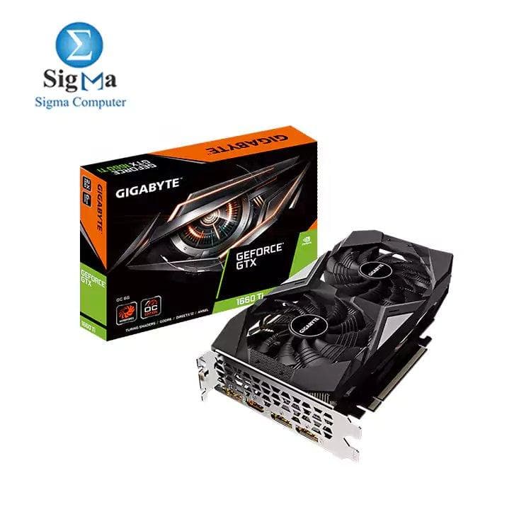 كرت شاشة جيجابايت GeForce GTX 1660 Ti OC 6G 192-bit GDDR6 مع نظام تبريد Windforce 2X