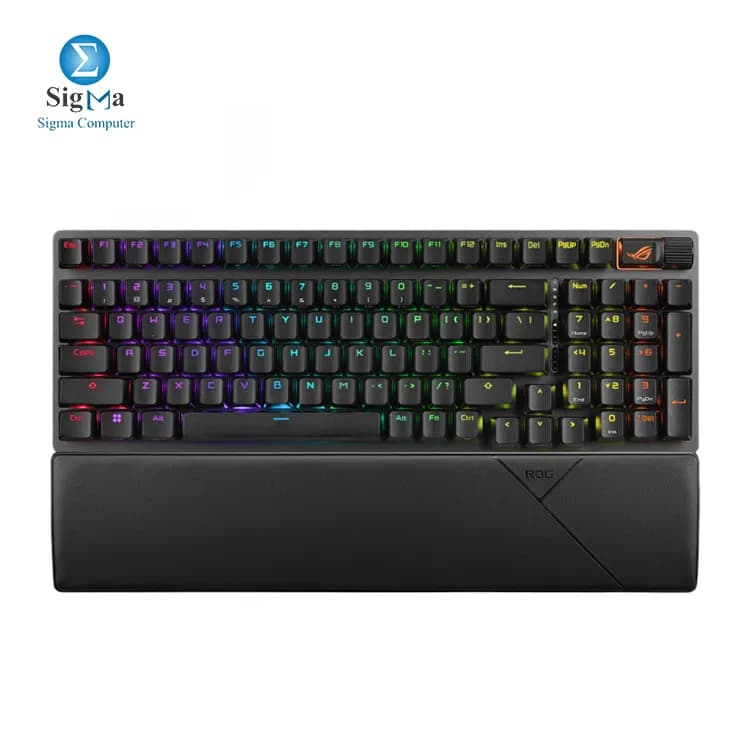 كيبورد جيمنج لاسلكي اسوس X901 ROG Strix Scope II 96 لون أسود - إنجليزي - 90MP037A-BKUA01