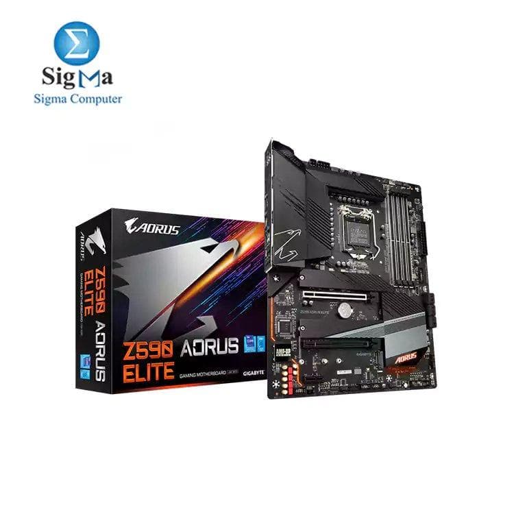 لوحة أم جيجابايت Z590 AORUS ELITE (rev. 1.0) LGA 1200/Intel Z590/ATX/Triple M.2/PCIe 4.0/USB 3.2 Gen2X2 Type-C/2.5GbE LAN