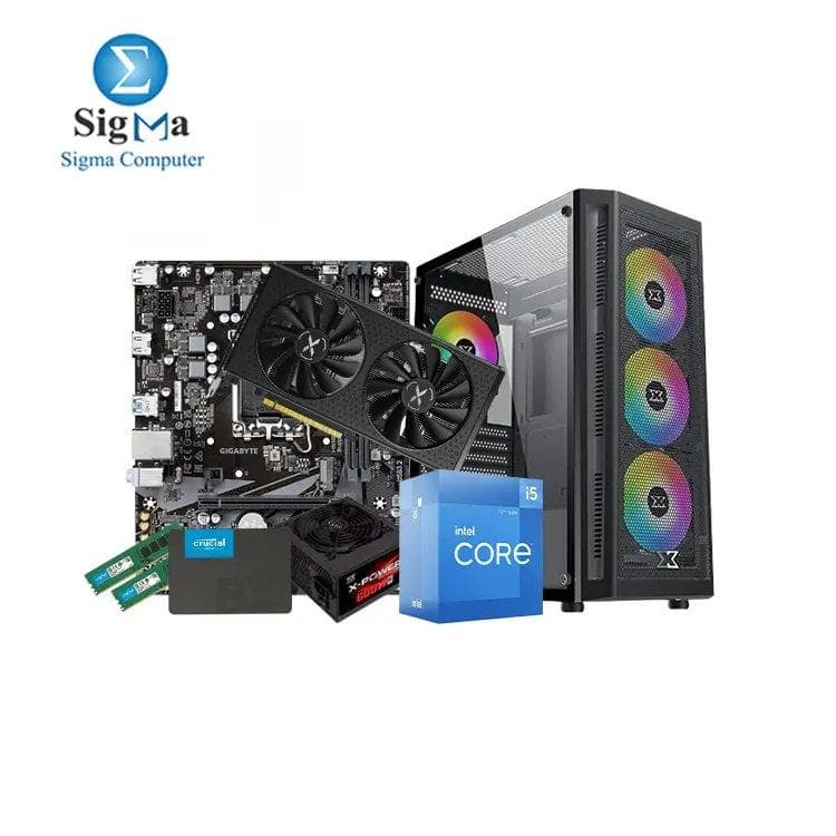 INSOMNIA 3-Sigma PC  I5 12400F XFX 6650XT 8GB Build Powered By GIGABYTE