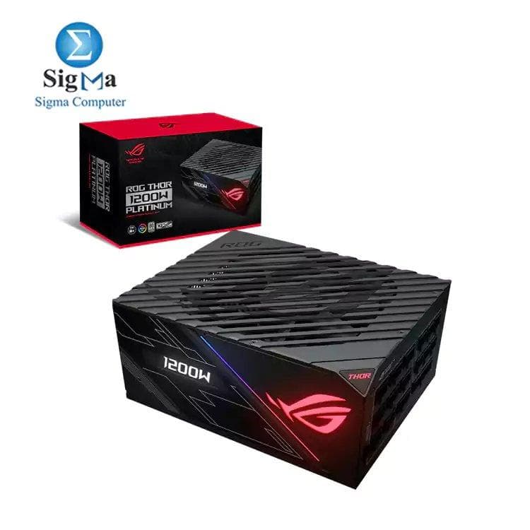 ASUS ROG THOR 1200W PSU, 80+ Platinum, 100A on +12V rail, fully modular, Aura Sync RGB, premium sleeved cables
