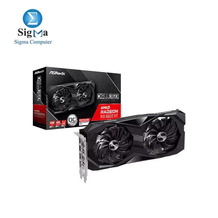 كرت شاشة ASROCK AMD Radeon RX 6600 XT Challenger D 8GB OC GDDR6