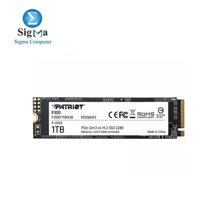 هارد Patriot P300 داخلي 1TB M.2 2280 PCIe Gen3 x4, NVMe 1.3 SSD