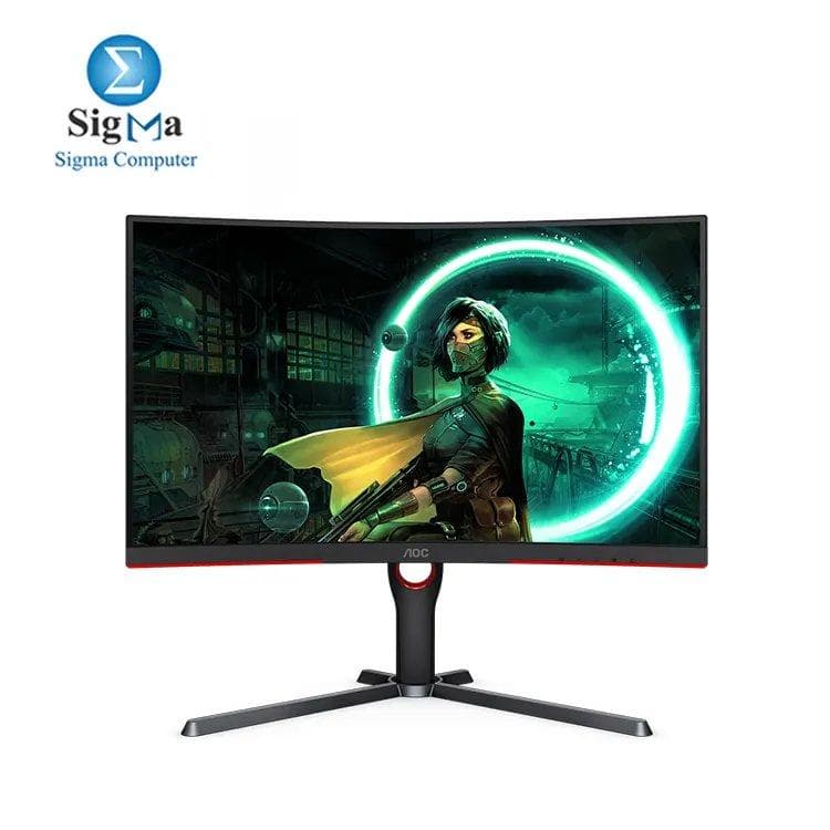 شاشة AOC CQ27G3S مقاس 27 بوصة QHD بانل VA انحناء 1000R تردد 165Hz منحنية